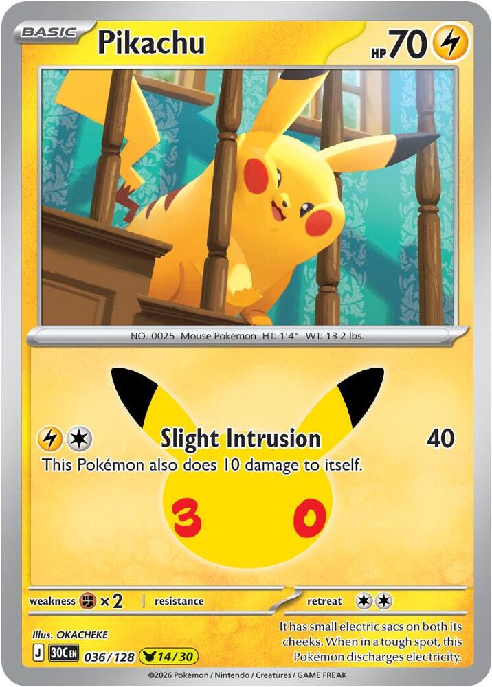 Pikachu - 036/128 - Pikachu Rare