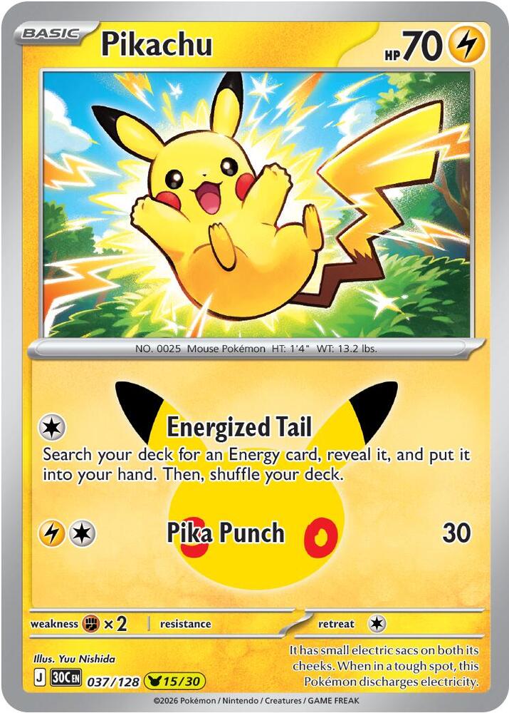 Pikachu - 037/128 - Pikachu Rare