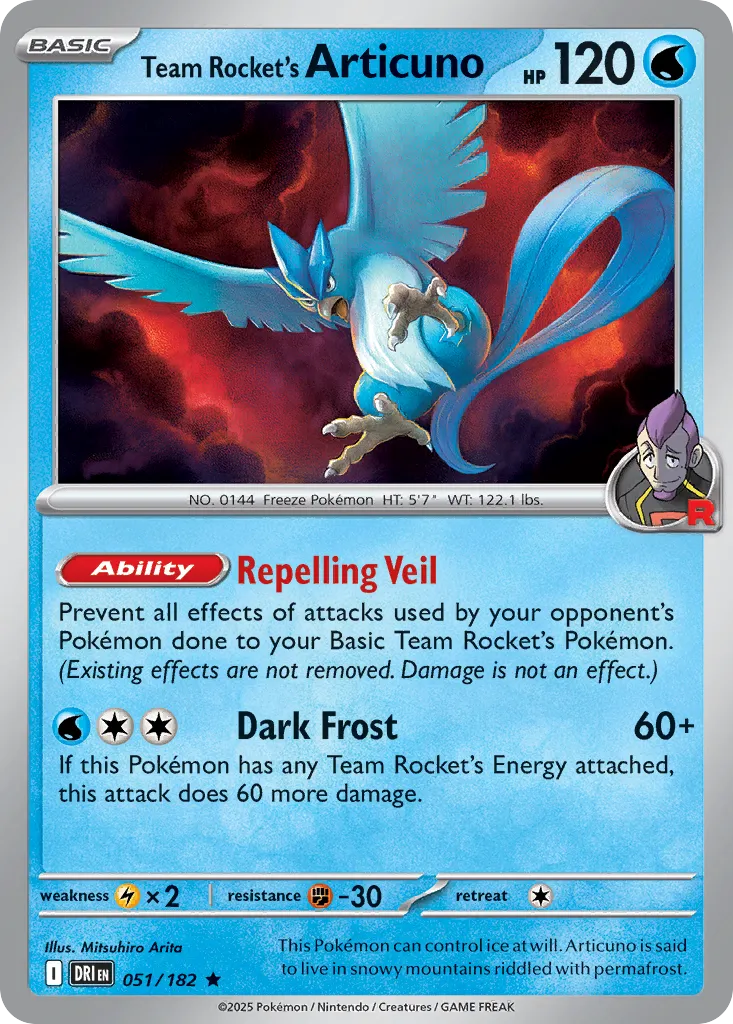 Team Rocket's Articuno - 051/182 - Rare