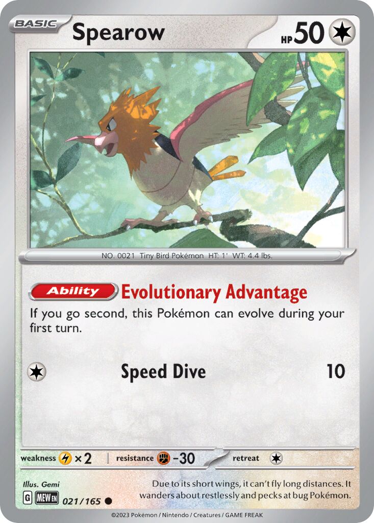 Spearow - 021/165 - Common