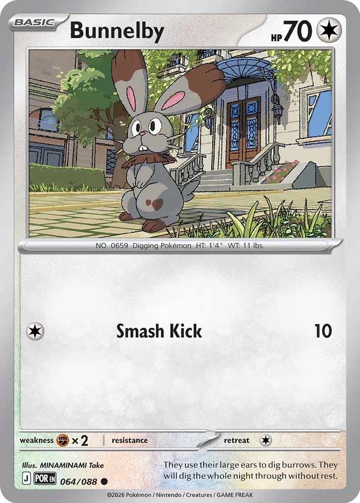 Bunnelby - 064/088 - Common Reverse Holo