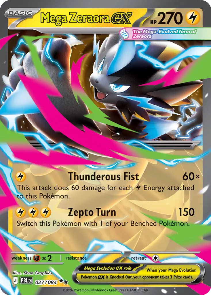 Mega Zeraora ex - 027/084 - Double Rare