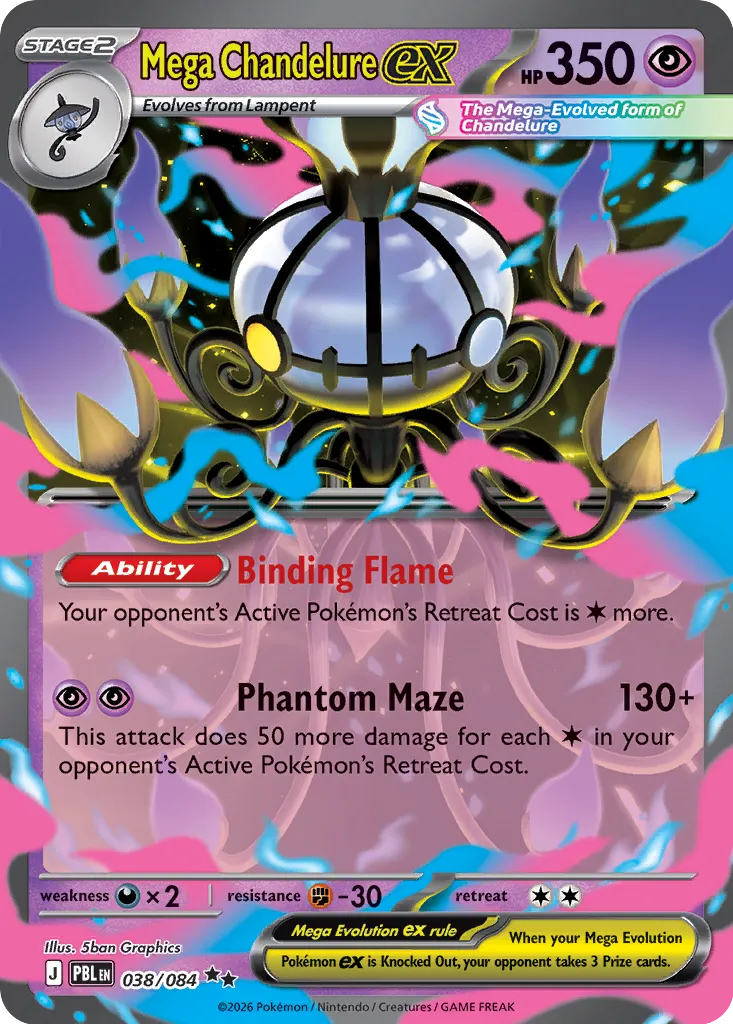 Mega Chandelure ex - 038/084 - Double Rare