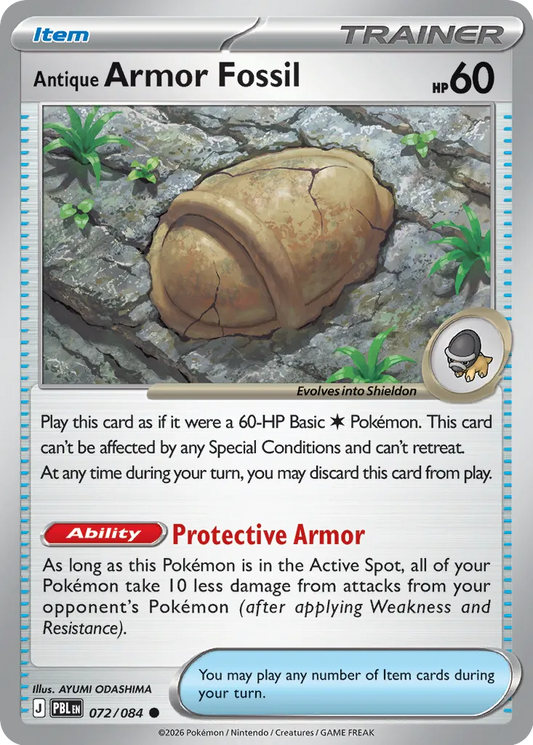 Antique Armor Fossil - 072/084 - Common