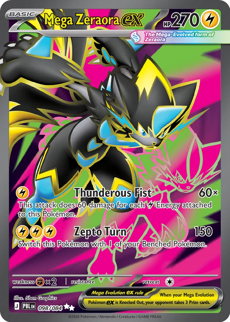 Mega Zeraora ex - 098/084 - Ultra Rare