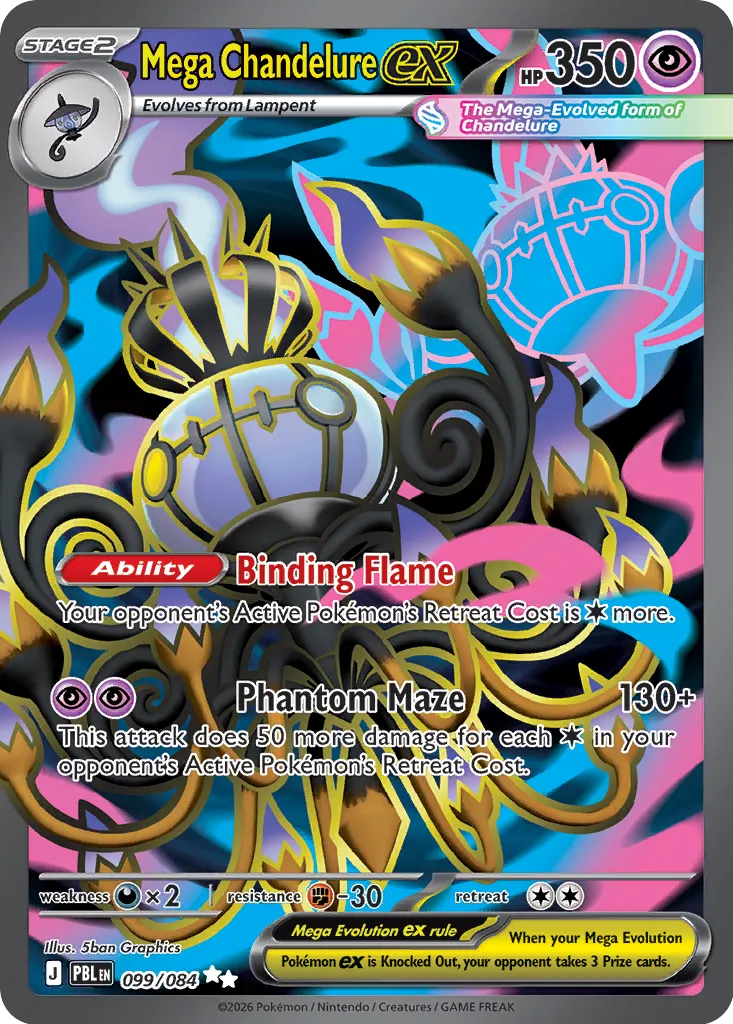 Mega Chandelure ex - 099/084 - Ultra Rare