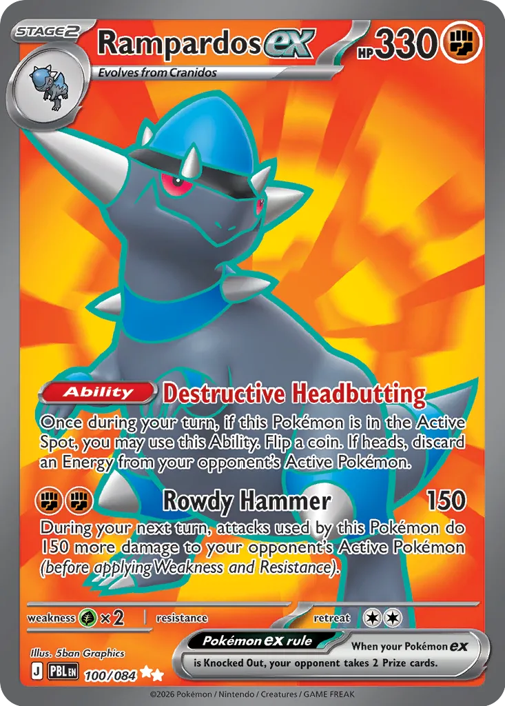 Rampardos ex - 100/084 - Ultra Rare