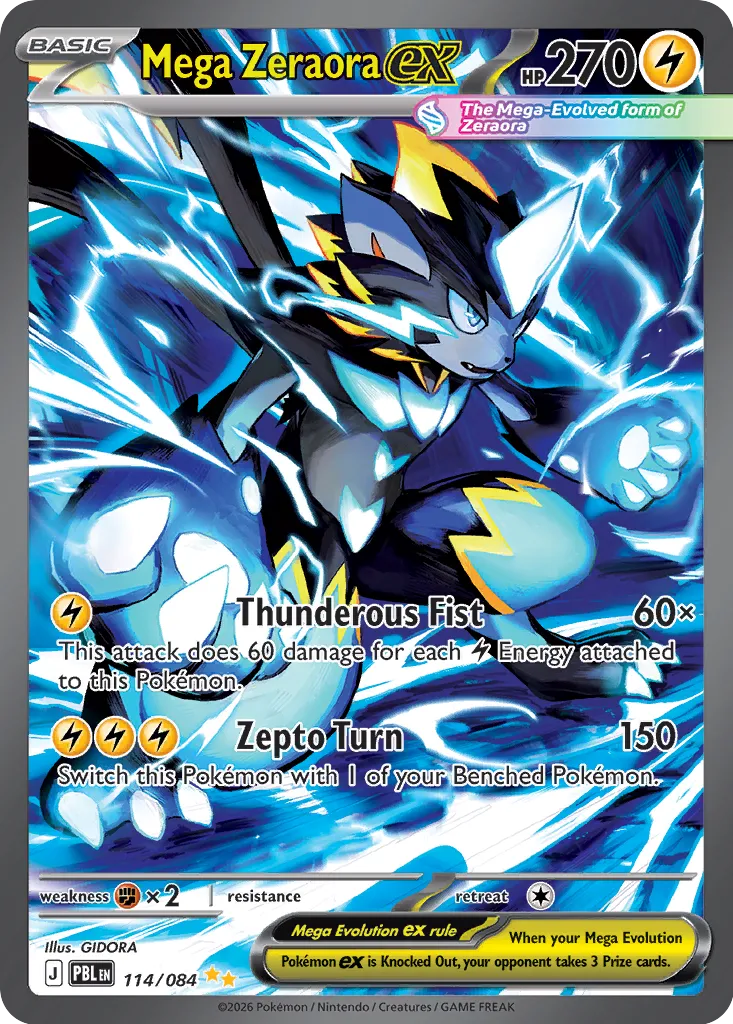 Mega Zeraora ex - 114/084 - Special Illustration Rare