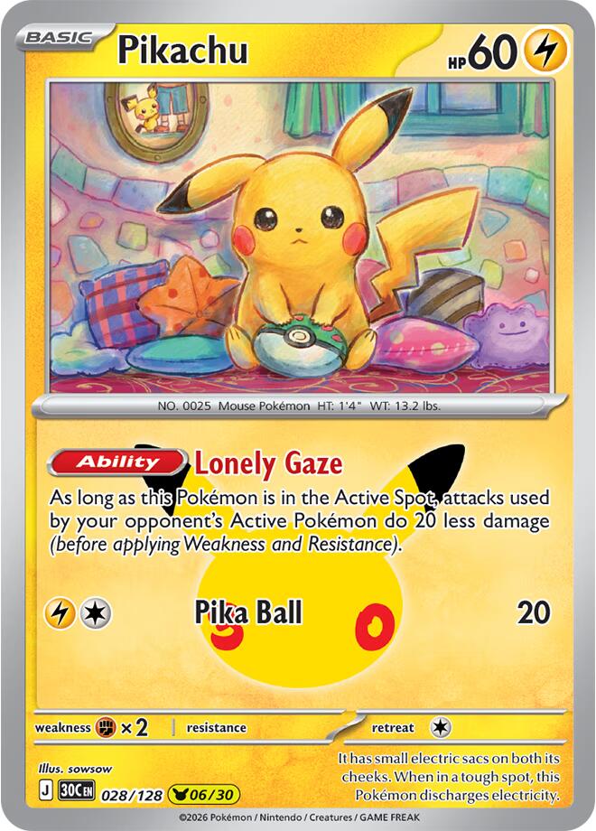 Pikachu - 028/128 - Pikachu Rare