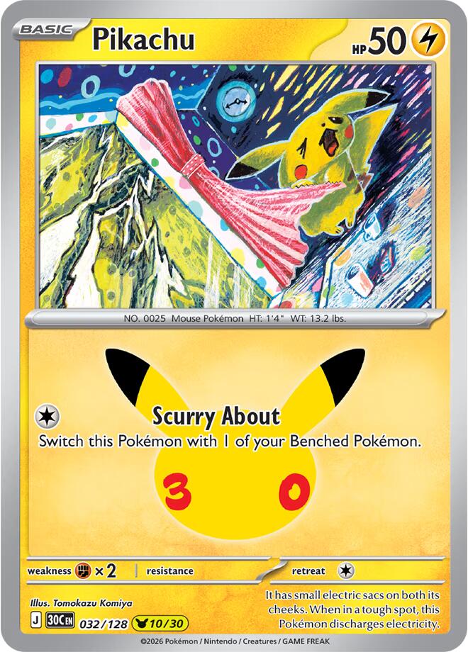 Pikachu - 032/128 - Pikachu Rare