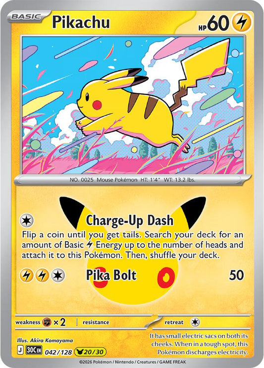 Pikachu - 042/128 - Pikachu Rare
