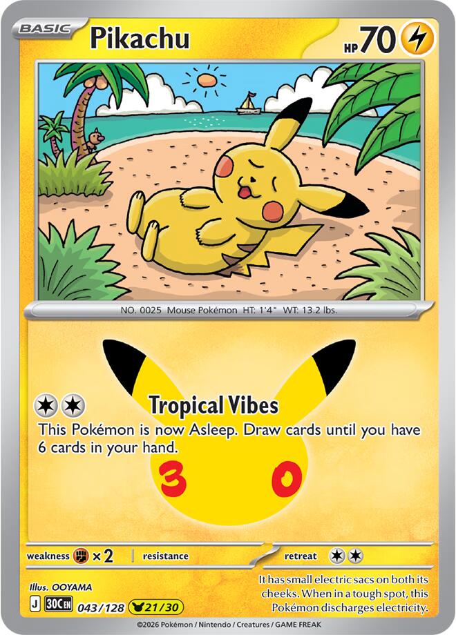 Pikachu - 043/128 - Pikachu Rare