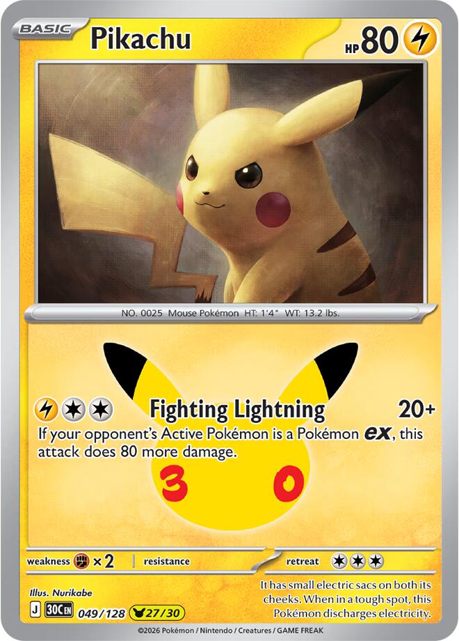 Pikachu - 049/128 - Pikachu Rare