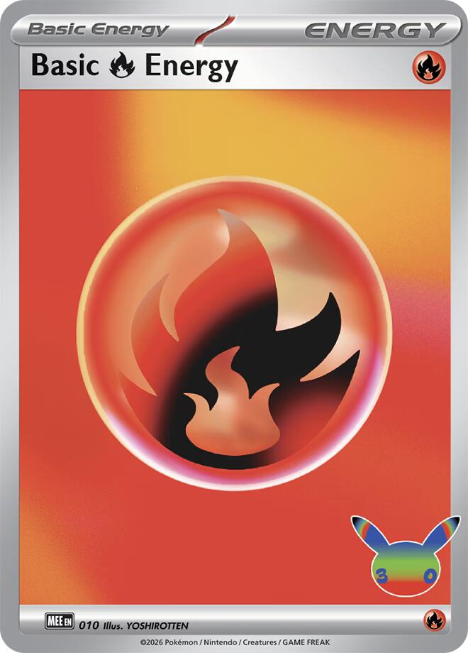Basic Fire Energy - 010 (30th Celebration) - 010 - Futuristic Rare