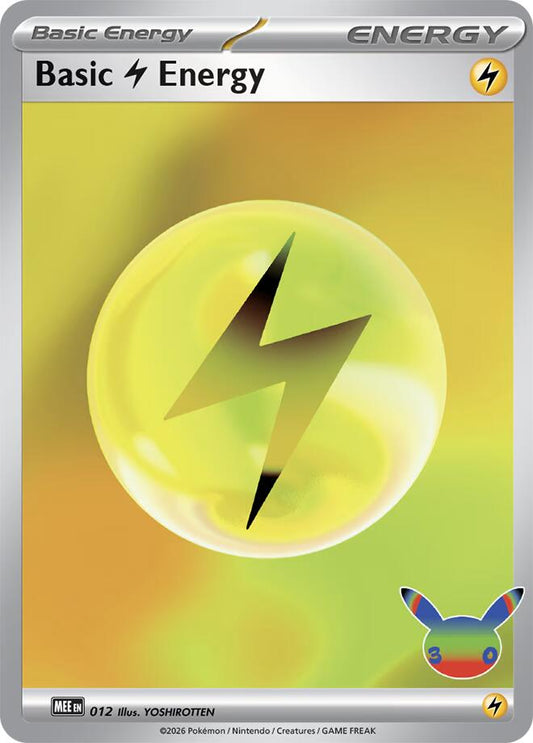 Basic Lightning Energy - 012 (30th Celebration) - 012 - Futuristic Rare