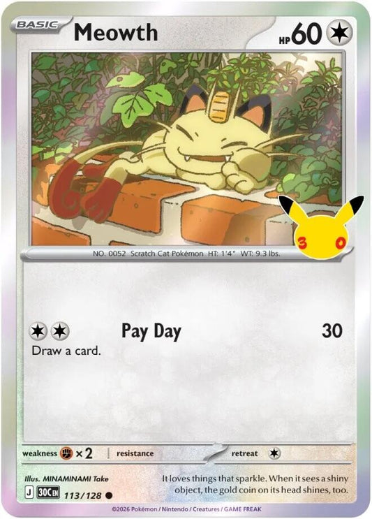 Meowth - 113/128 - Common