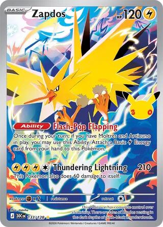 Zapdos - 133/128 - Illustration Rare