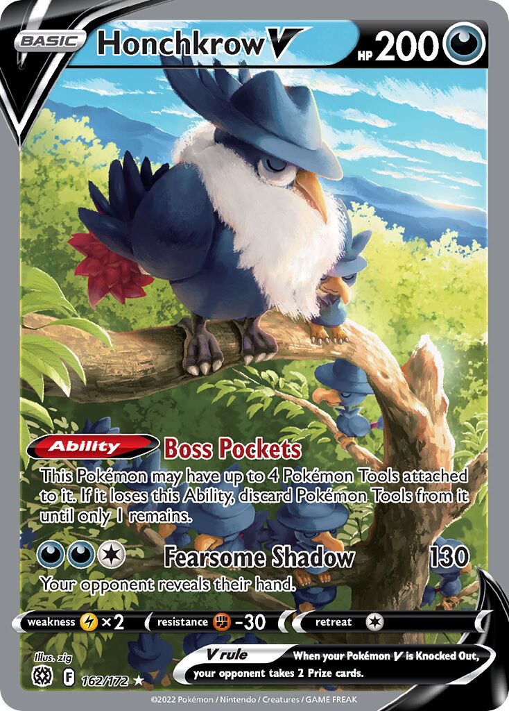 Honchkrow V - 162/172 - Rare Ultra