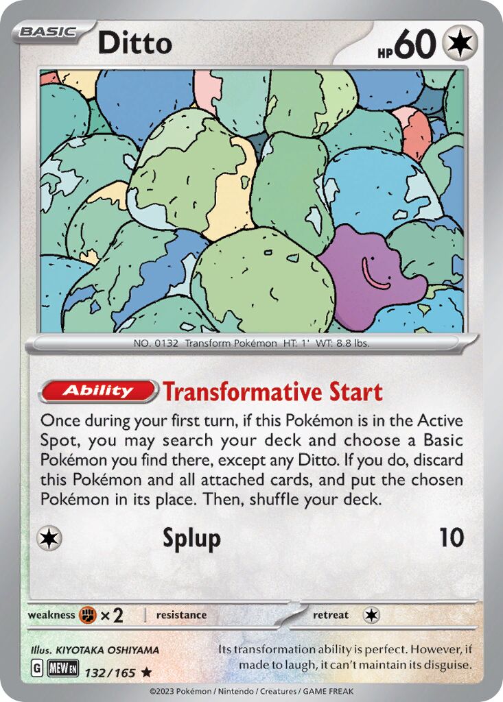 Ditto - 132/165 - Rare