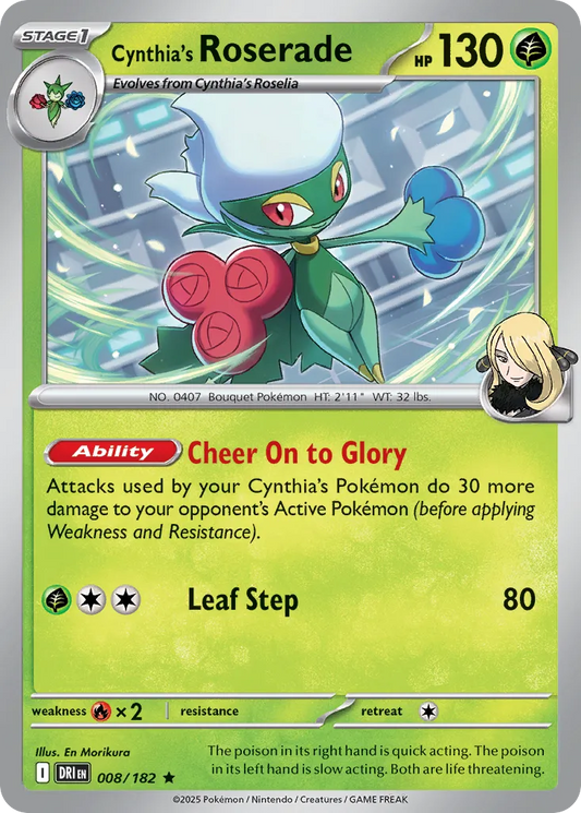 Cynthia's Roserade - 008/182 - Rare