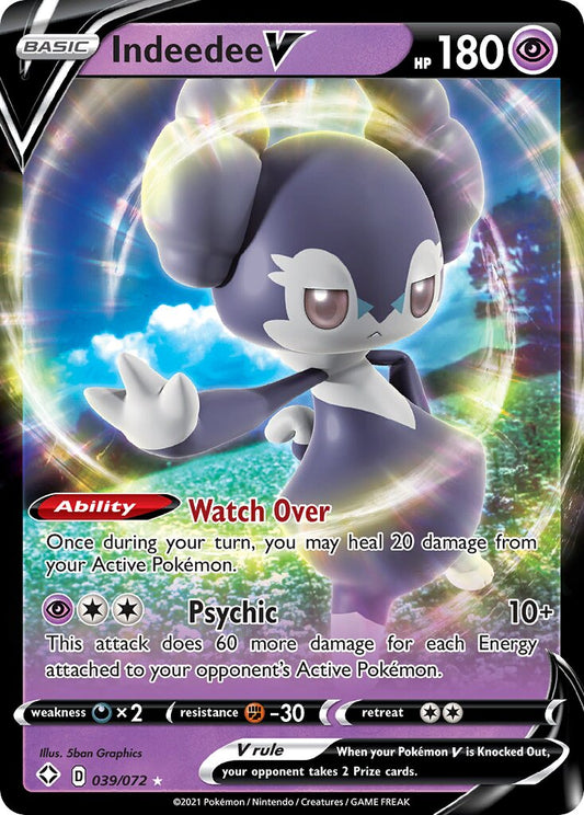 Indeedee V - 039/072 - Holo Rare V