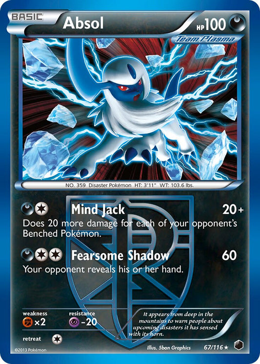 Absol - 67/116 - Rare Holo