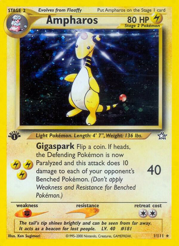 Ampharos - 1/111 - Rare Holo