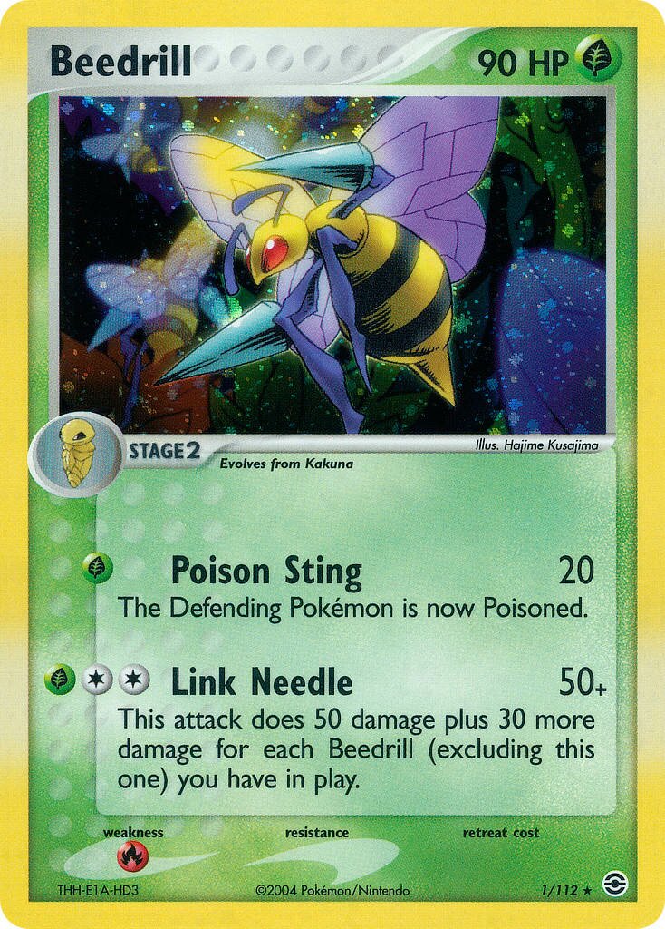 Beedrill - 1/112 - Rare Holo