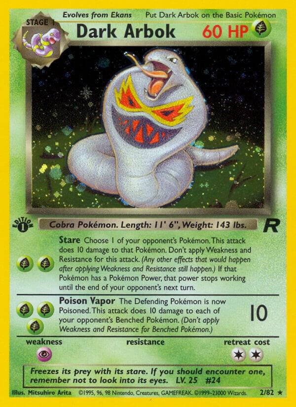Dark Arbok - 2/82 - Unlimited Holofoil Rare Holo
