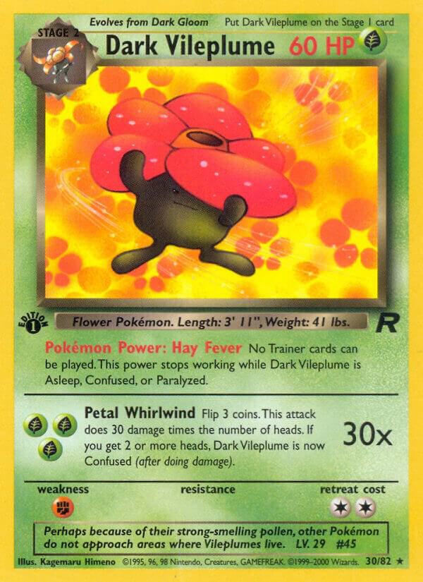 Dark Vileplume - 30/82 - Unlimited Rare