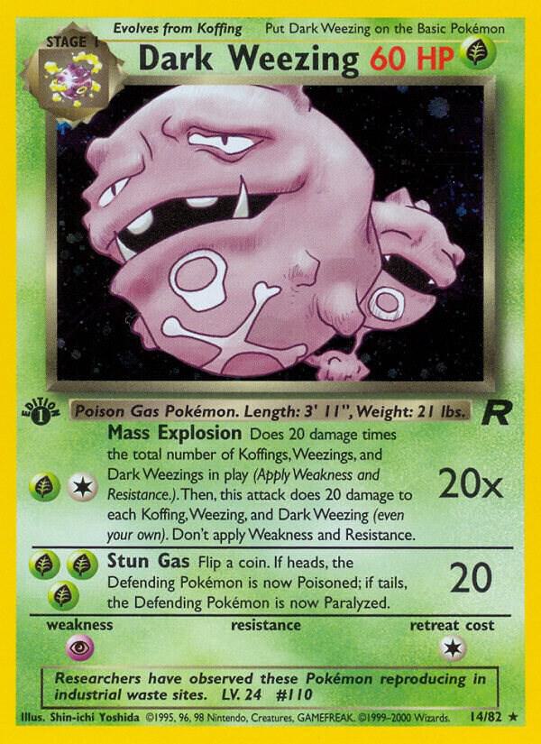Dark Weezing - 14/82 - Rare Holo