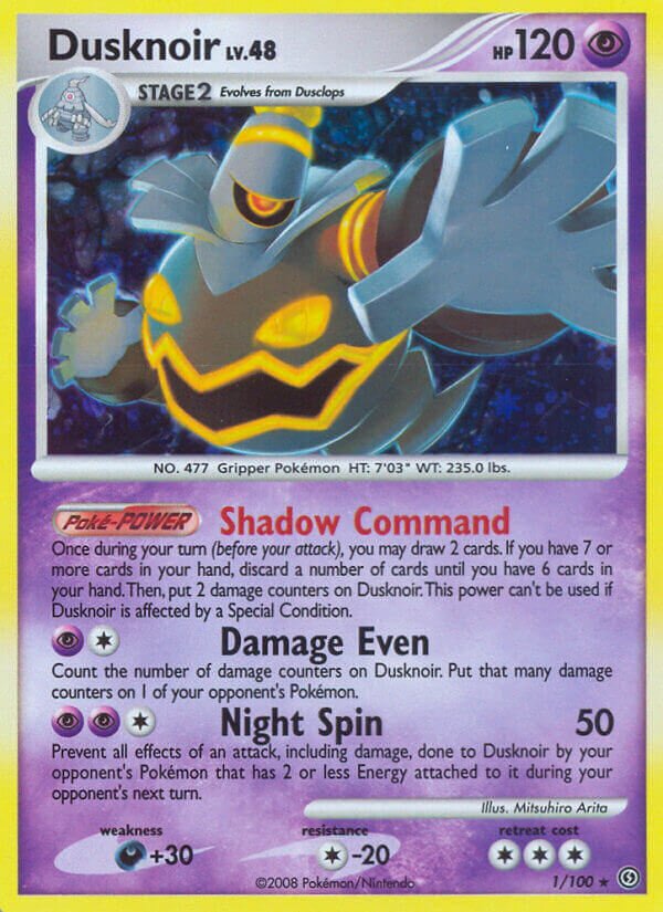 Dusknoir - 1/100 - Rare Holo