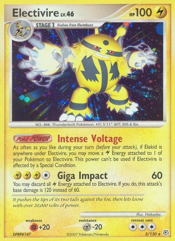 Electivire - 3/130 - Rare Holo