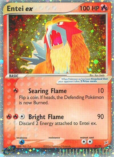 Entei ex - 91/95 - Rare Holo ex