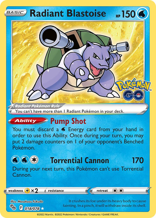 Radiant Blastoise - 018/078 - Radiant Rare