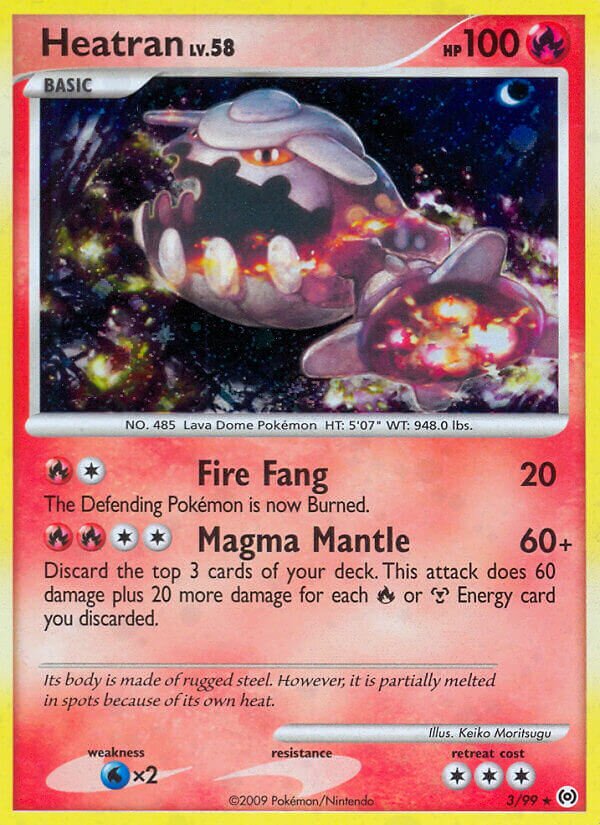 Heatran - 3/99 - Rare Holo