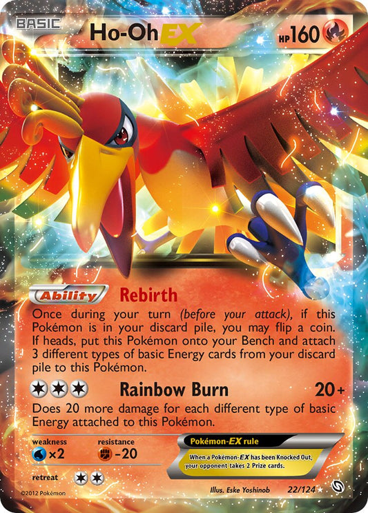 Ho-Oh-EX - 22/124 - Rare Holo EX