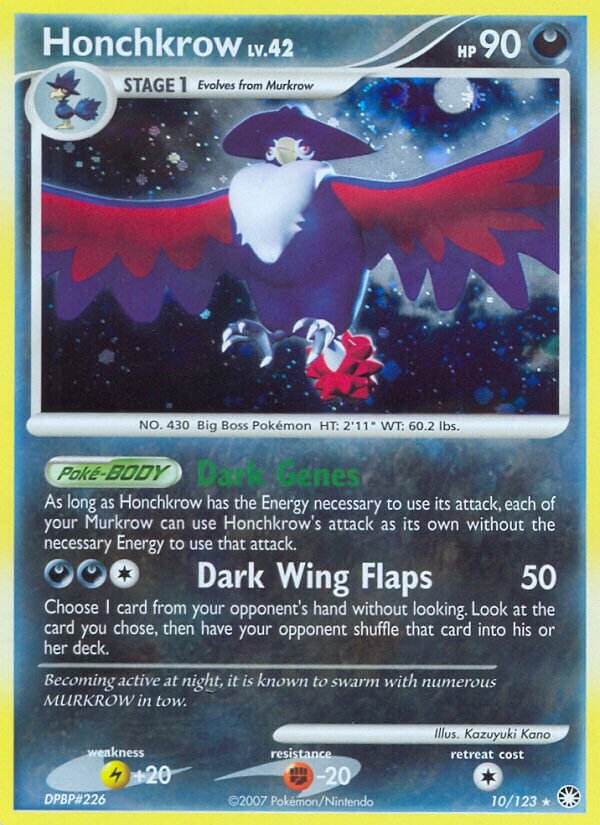 Honchkrow - 10/123 - Rare Holo
