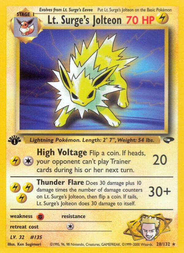Lt. Surge's Jolteon - 28/132 - Rare
