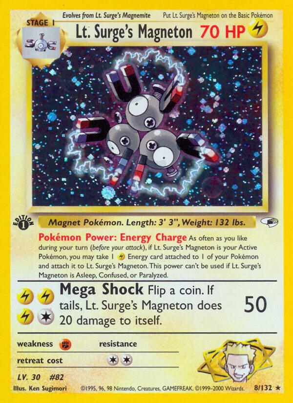 Lt. Surge's Magneton - 8/132 - Unlimited Holofoil Rare Holo