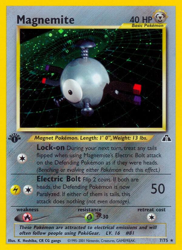 Magnemite - 7/75 - Unlimited Holofoil Rare Holo
