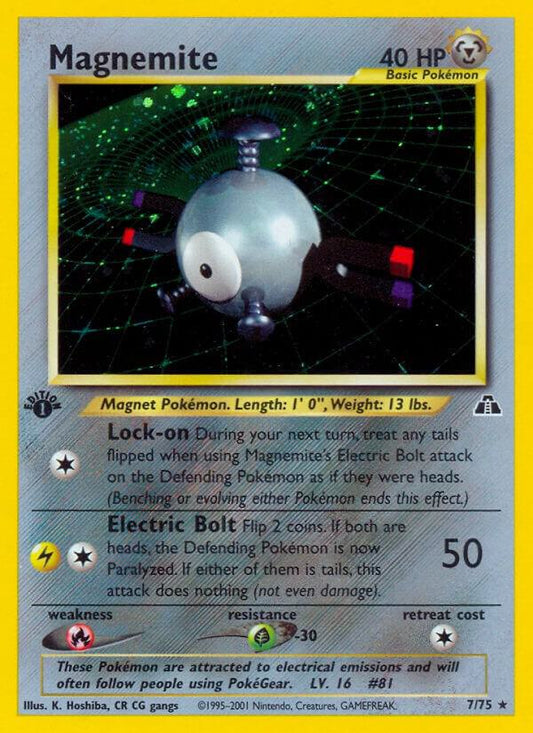 Magnemite - 7/75 - Unlimited Holofoil Rare Holo