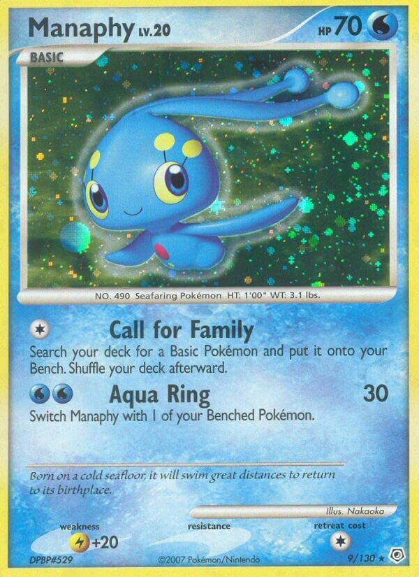 Manaphy - 9/130 - Rare Holo