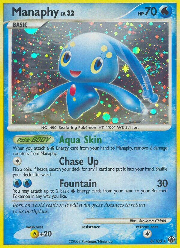 Manaphy - 8/100 - Rare Holo