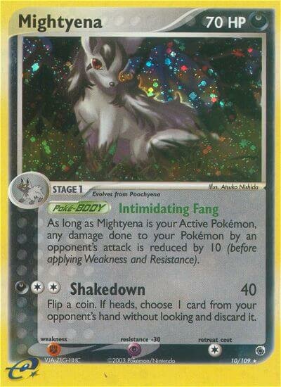Mightyena - 10/109 - Rare Holo