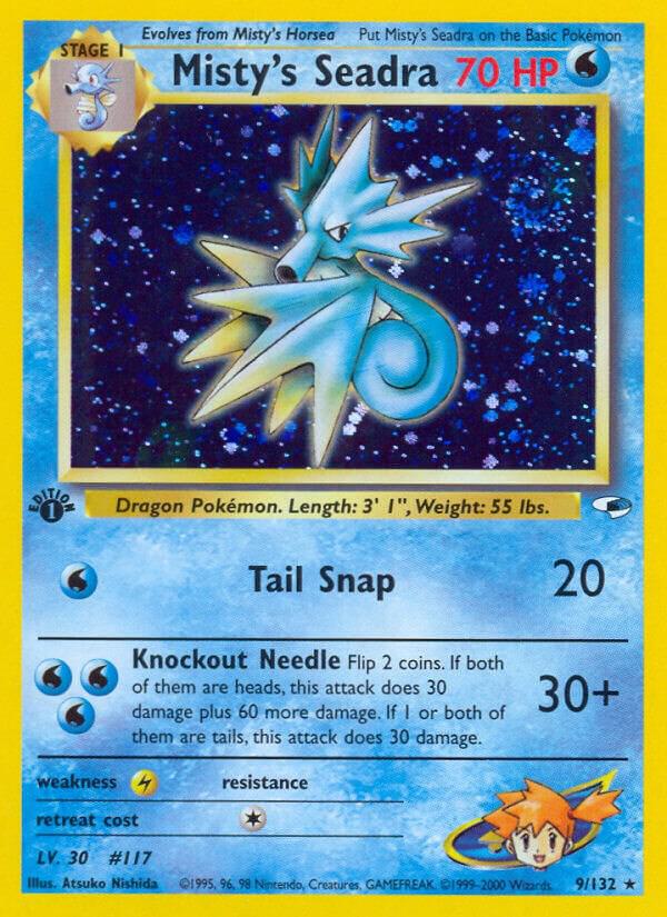 Misty's Seadra - 9/132 - Unlimited Holofoil Rare Holo