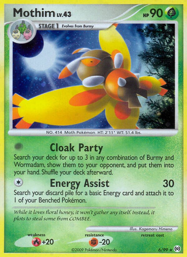 Mothim - 6/99 - Rare Holo
