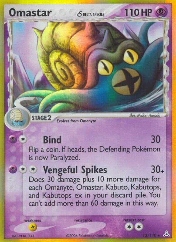 Omastar - 13/110 - Rare Holo
