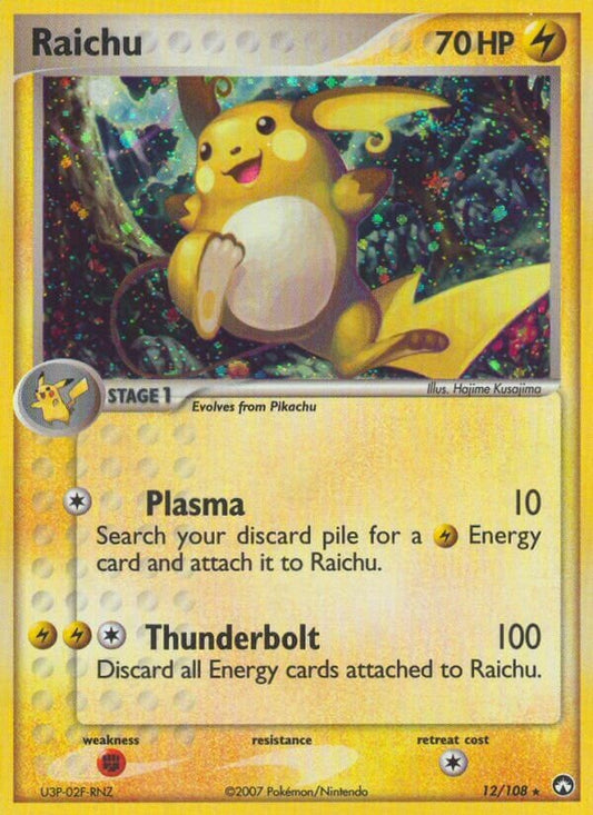 Raichu - 12/108 - Rare Holo