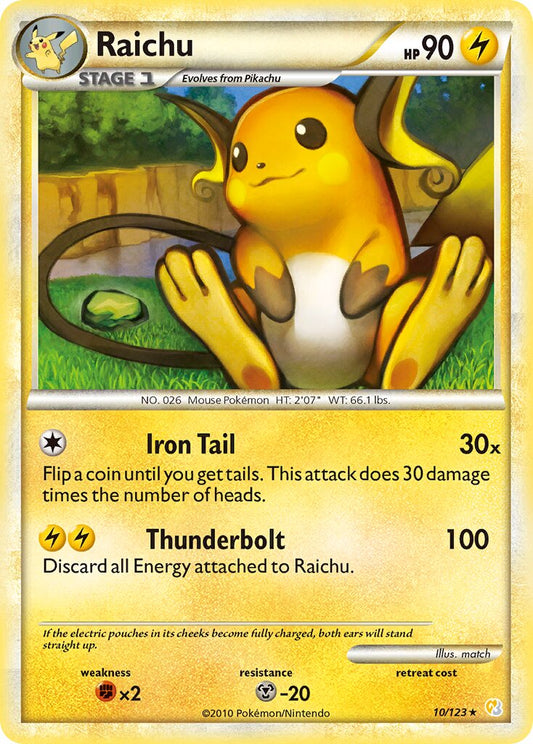 Raichu - 10/123 - Rare Holo
